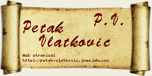 Petak Vlatković vizit kartica